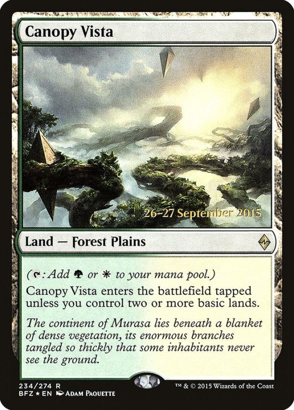 Canopy Vista [Battle for Zendikar Prerelease Promos] For Cheap