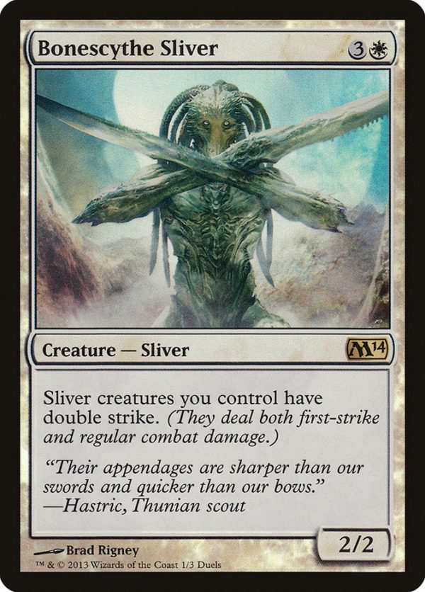 Bonescythe Sliver (Duels of the Planeswalkers Promos) [Duels of the Planeswalkers Promos 2013] For Sale