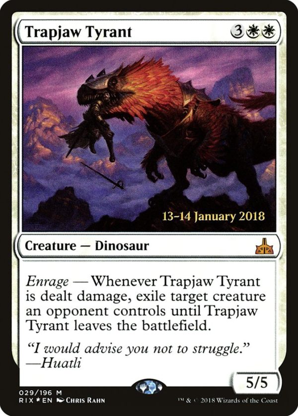 Trapjaw Tyrant [Rivals of Ixalan Prerelease Promos] Sale