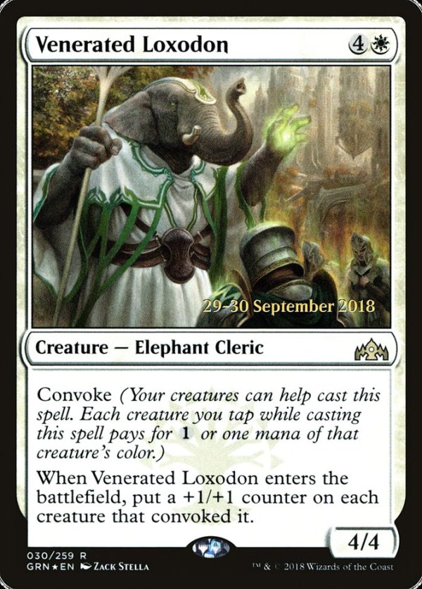 Venerated Loxodon [Guilds of Ravnica Prerelease Promos] For Discount