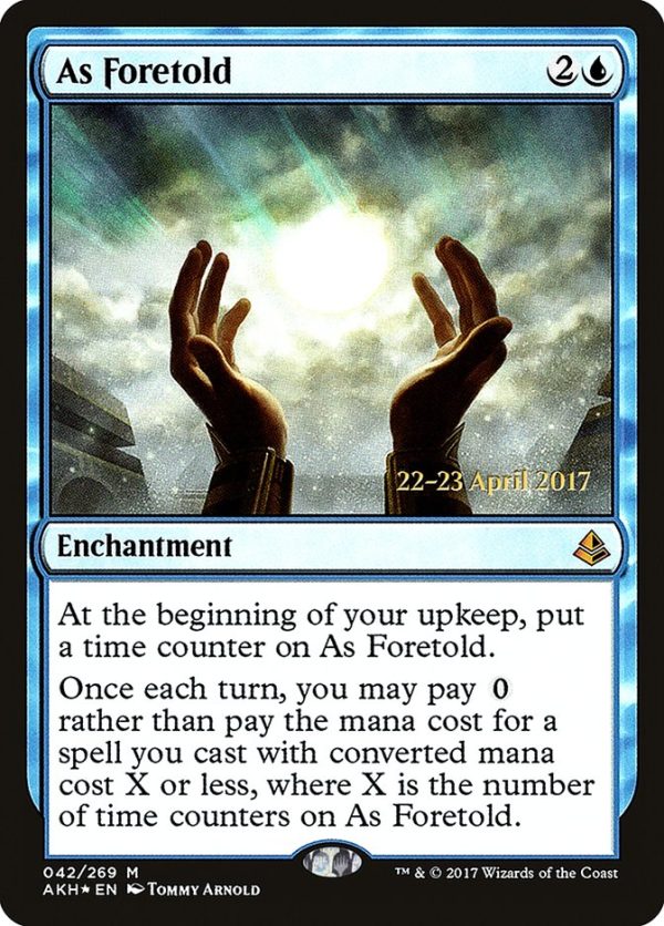 As Foretold [Amonkhet Prerelease Promos] Hot on Sale