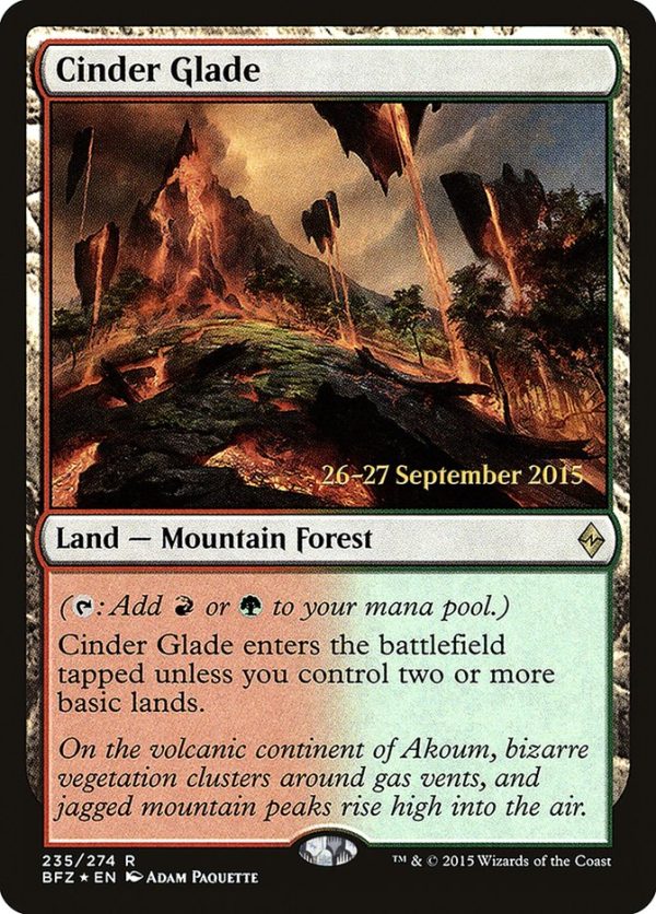 Cinder Glade [Battle for Zendikar Prerelease Promos] For Cheap