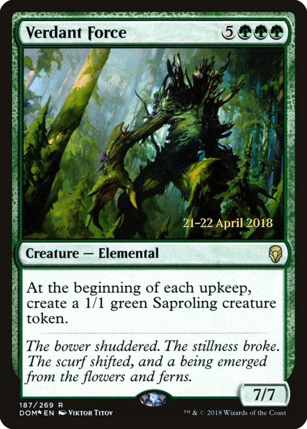 Verdant Force [Dominaria Prerelease Promos] For Cheap