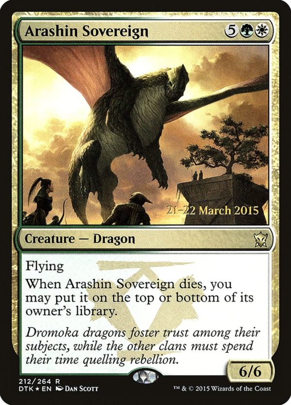 Arashin Sovereign [Dragons of Tarkir Prerelease Promos] For Discount