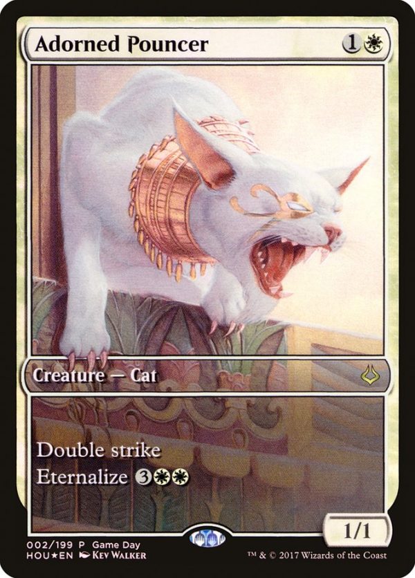 Adorned Pouncer (Game Day) (Full Art) [Hour of Devastation Promos] For Cheap